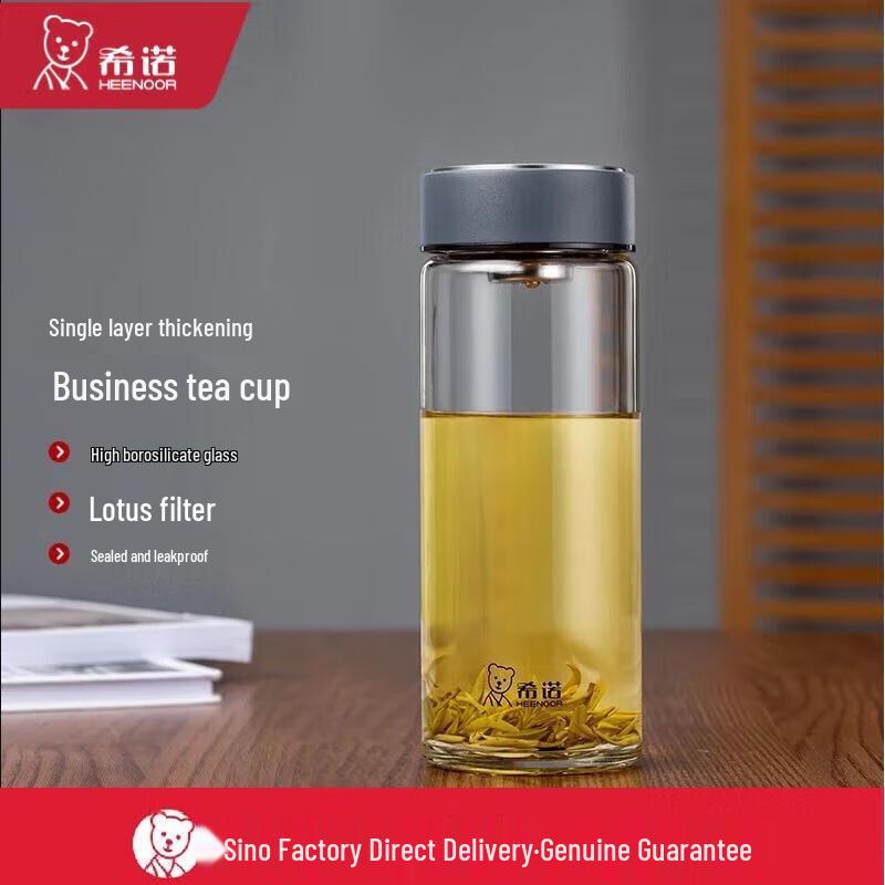 HEENOOR Single Layer Heat-Resistant Glass Teacup
