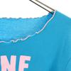 CANDY STRIPPER FINE Short Sleeve T-shirt 2 Light Blue Women Used