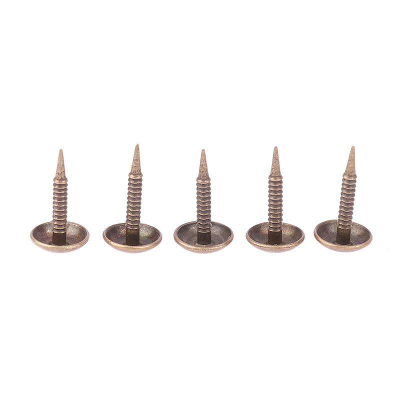 100Pcs Antique Bronze Upholstery Nails Jewelry Wood Box Sofa Tack Stud Pushpin Doornail Furniture Home Decor 8Mm*15Mm Hardware