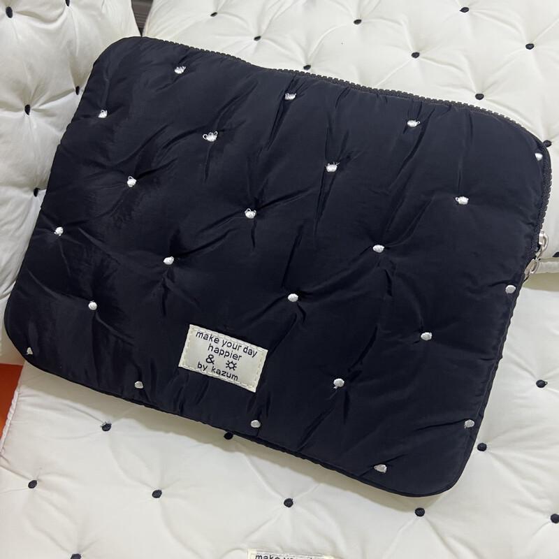 Embroidered Polka Dot Tablet & Laptop Sleeve