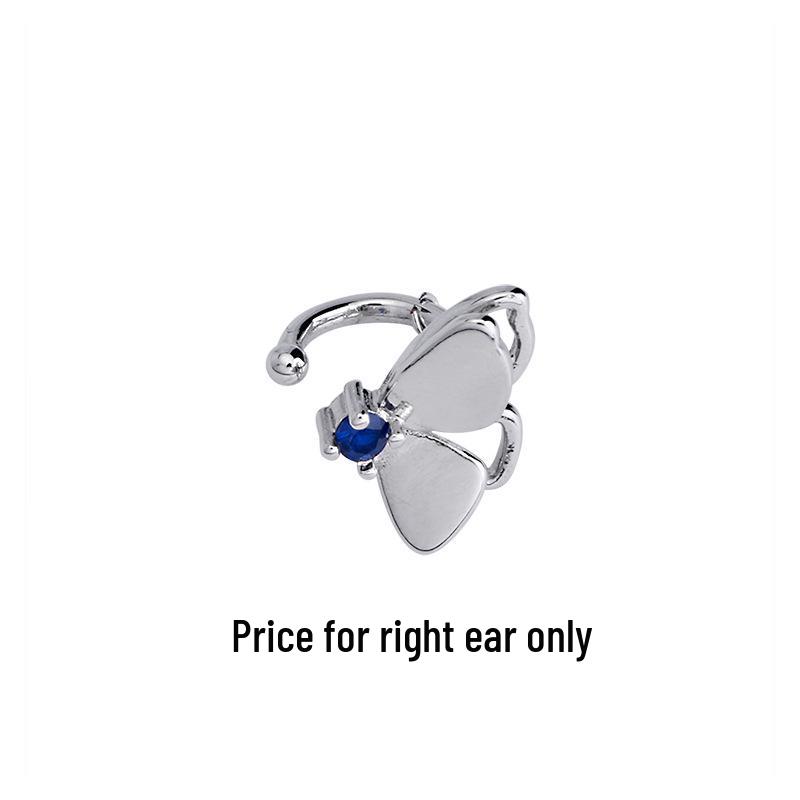 Double-Layer Butterfly Ear Clips - Trendy Hollow Arabesque Design for Autumn/Spring, Sweet & Cool Style, No Piercing Needed