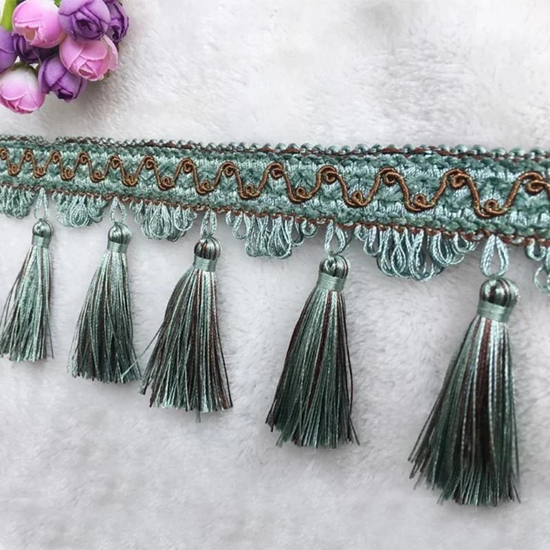 1m Long Sewing Tassel Fringe Lace DIY Fabric for Home Accessories Trim Curtain Thread Decorative Webbing Tassle Cotton Fringes