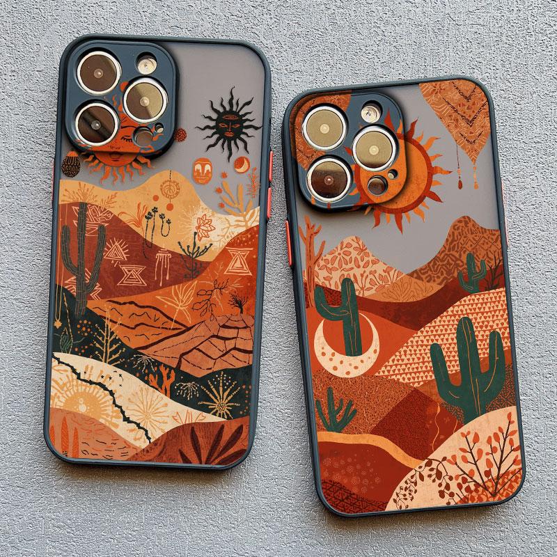 Mountain and Water Painting Phone Case For iPhone 11 12 Mini 13 Pro Max 17 16 Pro Max 14 15 Pro Max Plus Bumper Shockproof Cover