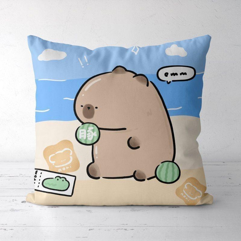 

1 шт. наволочка капибара, украшение комнаты, наволочка, гостиная, диван, кресло, чехол для подушки, спальня, украшение дома 16x16Inch