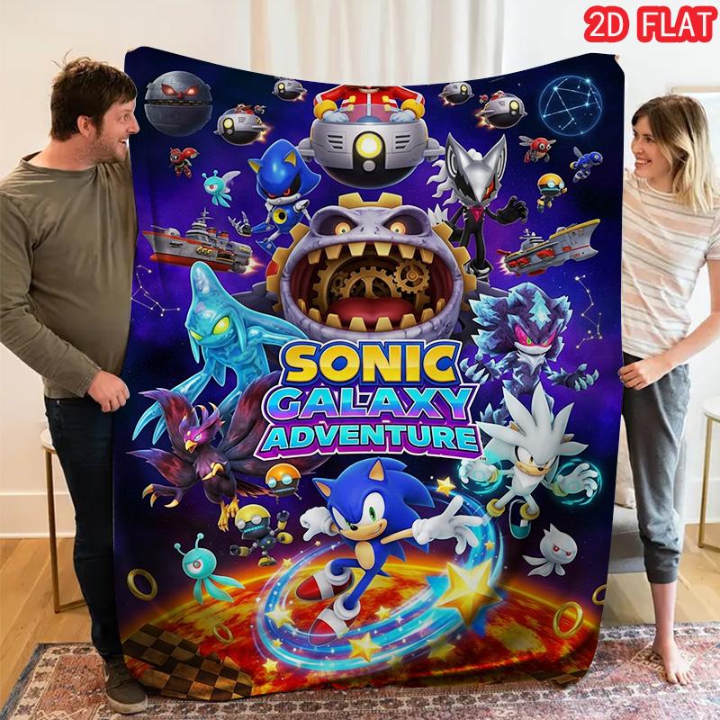 Sonic Skin Comfy Flannel Household Blanket Anti-wear Long Lasting Pretty Room Ornament Thanksgiving Gift Choice THW