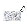 Sanrio HANAMARUOBAKE Transparente Mehrzwecktasche Allover-Muster (Pastellfarbene Süßigkeiten Pop)