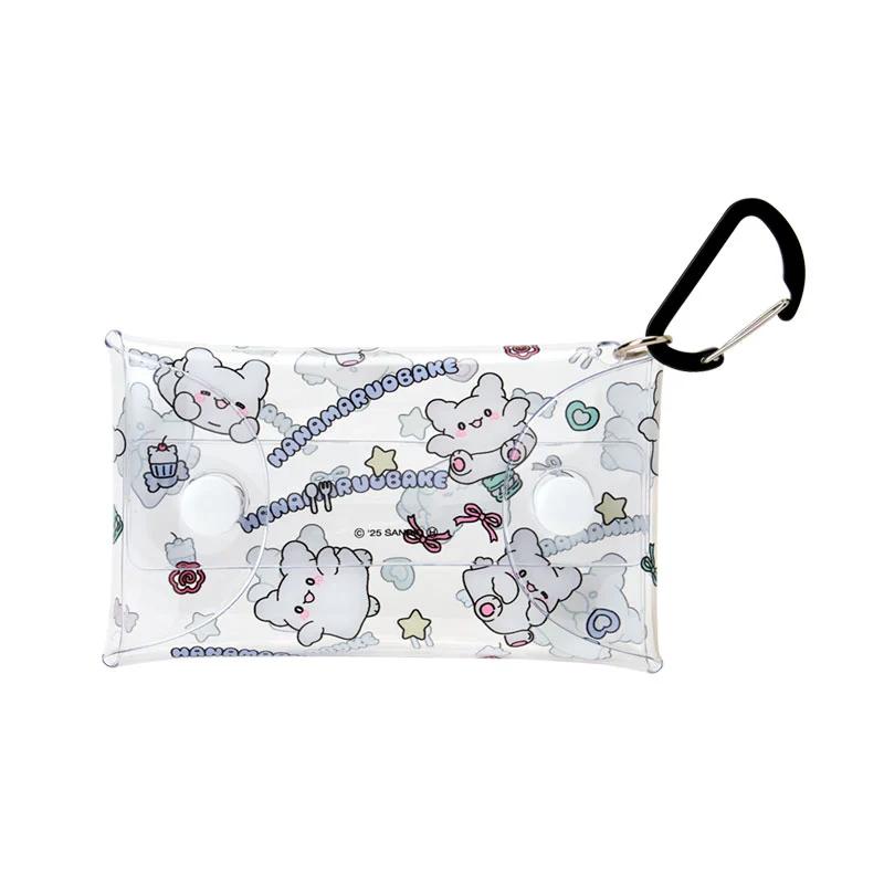Sanrio HANAMARUOBAKE Transparente Mehrzwecktasche Allover-Muster (Pastellfarbene Süßigkeiten Pop)