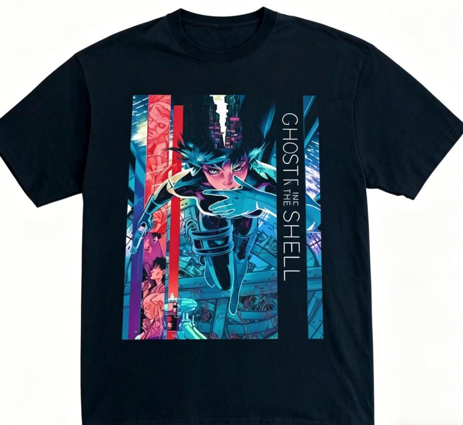 Ghost in the Shell Anime Lover T shirt Year round clothing personality Clothes Plus Size Unisex New Model Couples high quality soft