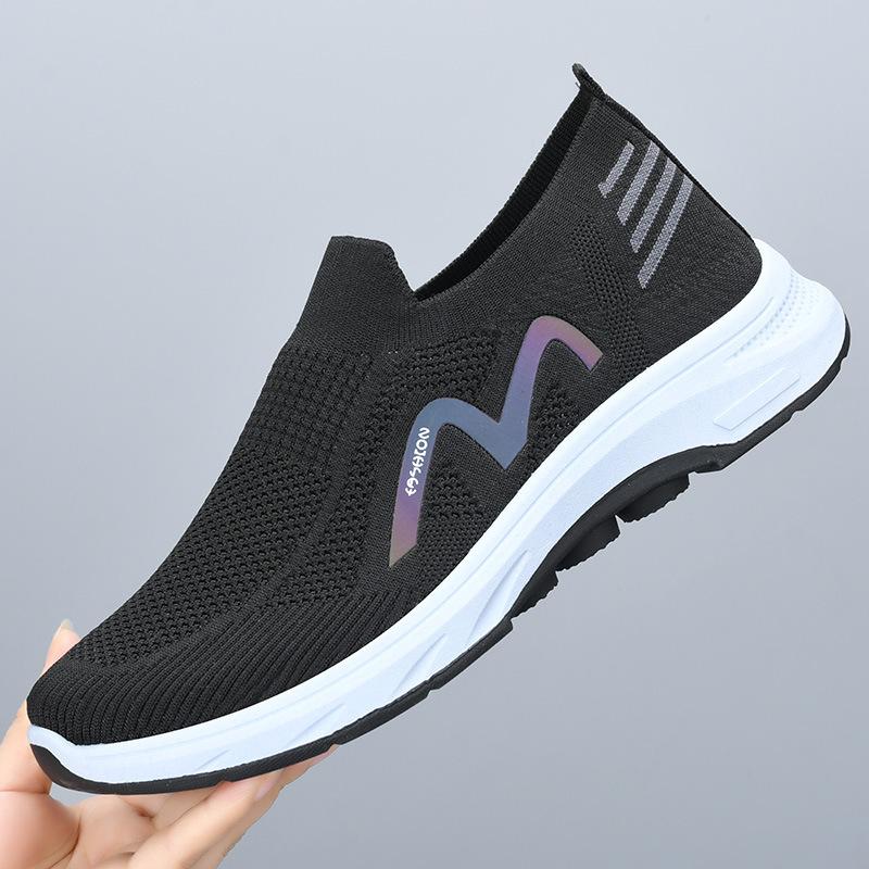 

Shoes men s 2025 autumn new men s casual shoes breathable and lightweight sports shoes one pedal middle-aged and elderly walking shoes 39
