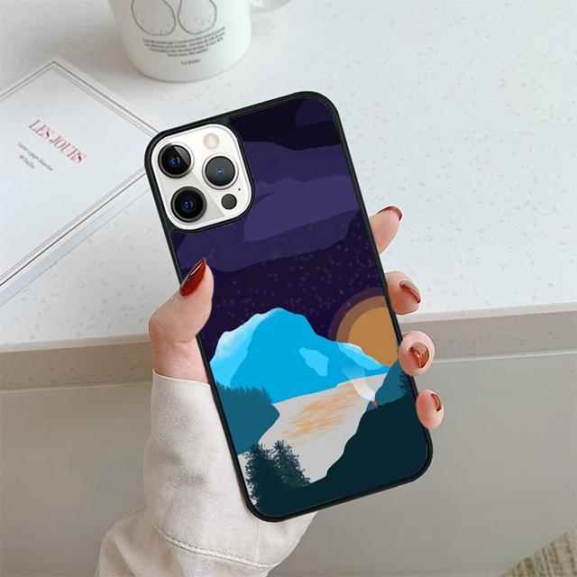Star Lake Mountain Phone Case For iPhone 17 Air 14 15 16 13 12 Cover For Apple 14 15 16 Pro Max Plus Coque