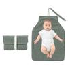Multi-Functional Diaper Pad Travel Portable Baby Changing Pad Stowable Waterproof Corduroy Changing Pad Bag Solid Color