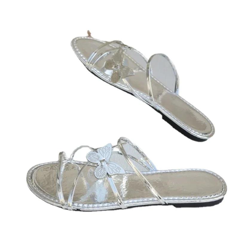 Летние современные тапочки из искусственной кожи — фото 7