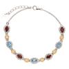 Xiaohongshu Earrings Jewelry S925 Sterling Silver Inlaid With Natural Colored Treasure Topaz Garnet Bracelet Women