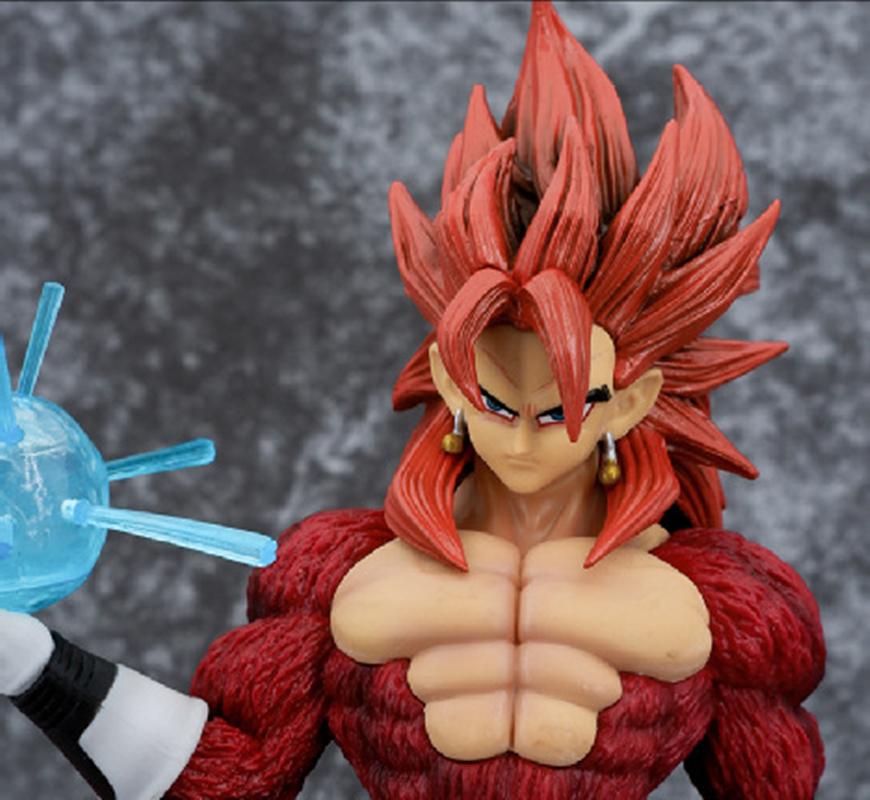 38cm Anime Dragon Ball Z Super Saiyan 4 Vegetto GK PVC Action Figure Son Goku Statue Collection Model Kids Toys Doll Gifts