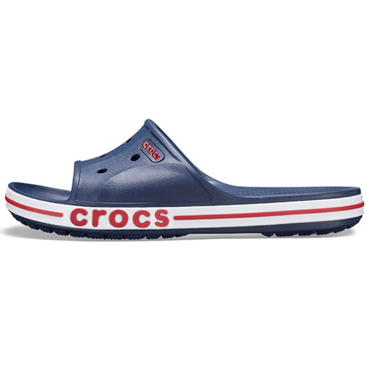 Crocs Bayaband Printed Logo Embossed EVA Silent Slide Sandals Unisex Sandals Blue White Red 205392-4CC