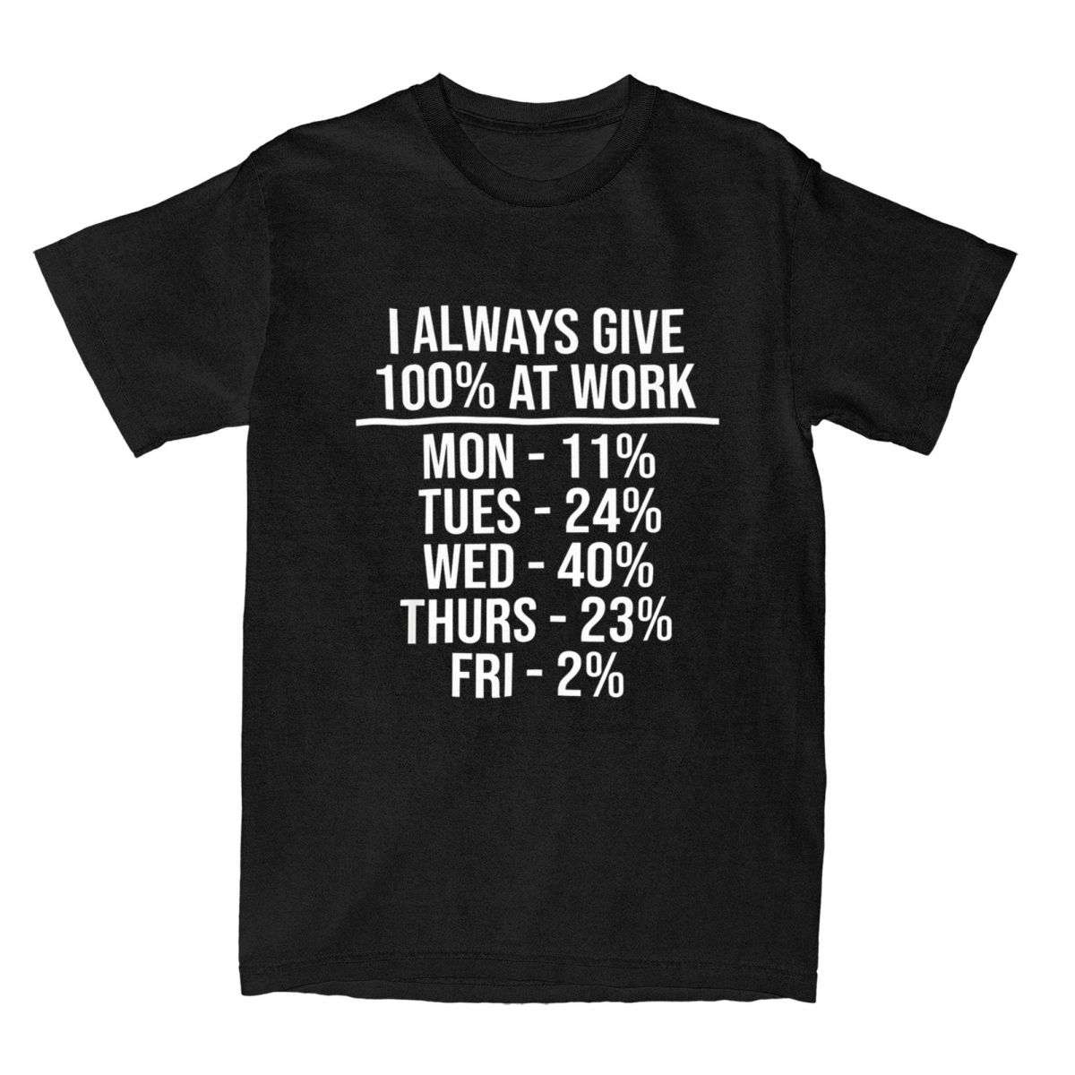 I Always Give 100 At Work Funny Work Quotes Unisex T Shirt Humor Sarcastic Leisure Tee Shirt 100 Cotton TShirt Printing Clothes S
