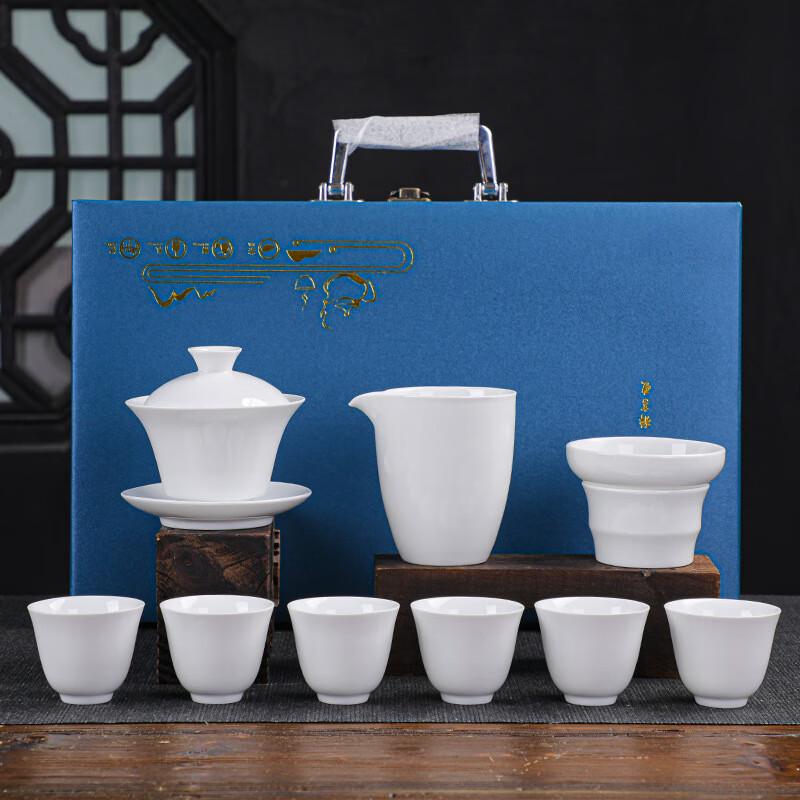 Chaxun Dehua Mutton Fat Jade Kung Fu Tea Set