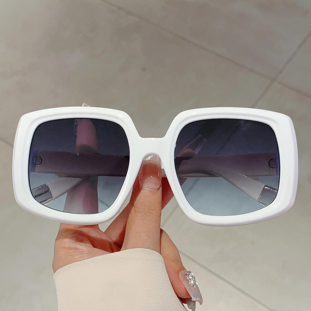 Vintage Rainbow Square Big Frame Sunglasses Women For Men Luxury Brand Designer Sun Glasses Punk Popular Colorful Eyeglasses