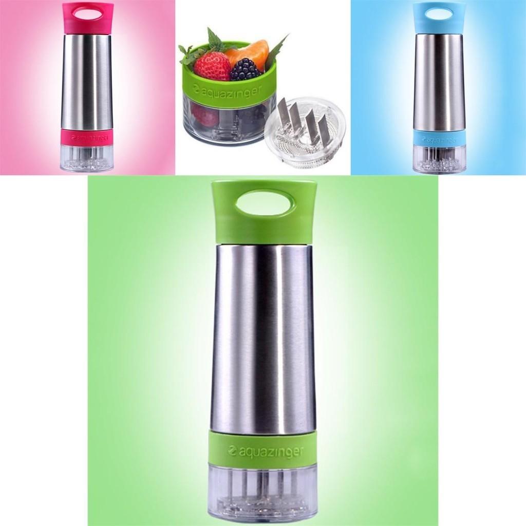 Aqua Zinger Flavor Infuser Flavored Water Bottle With Stainless Steel Design For Healthy Hydration