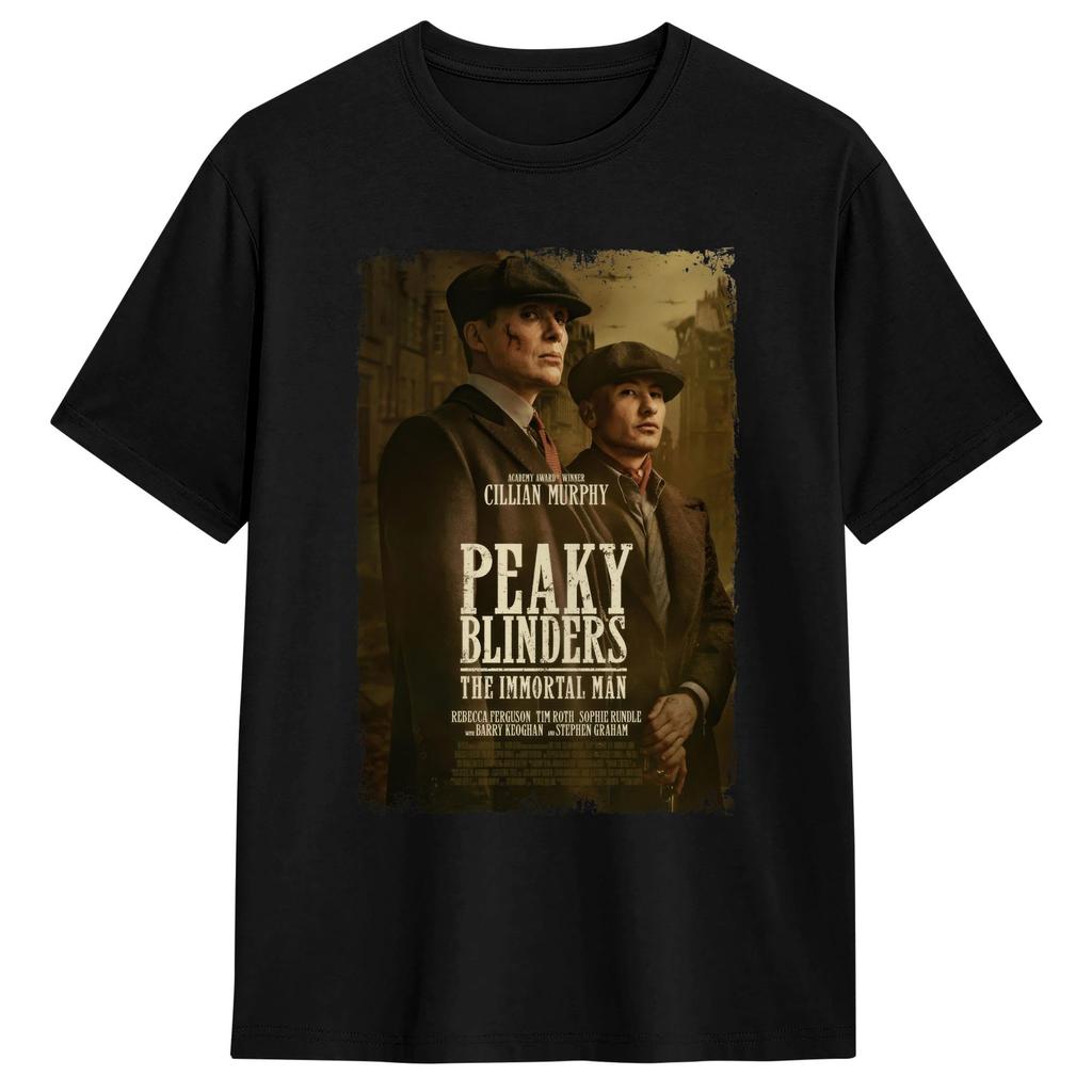 Peaky Blinders The Immortal Unisex TShirt Beach Unisex Pure Cotton O Neck Plus Size Clothing Short Sleeve Y2K Basic Tshirt