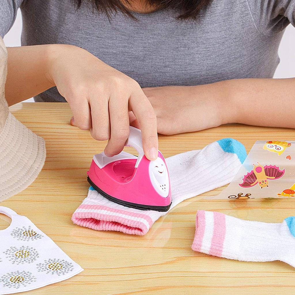 Mini Iron Multipurpose Heat Transfer Handy Small Fitments Stable Electric Iron for Home Clothes Vinyl Projects Shoes EU Plug