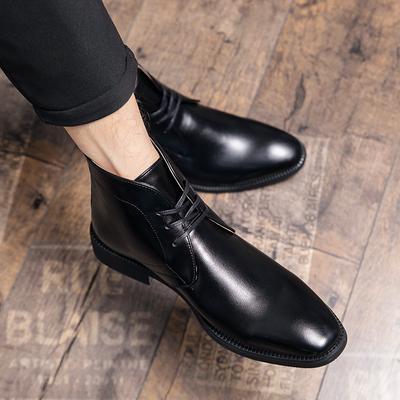 Scarpe in pelle alte autunno e inverno stile business britannico casual stivali Martin stivali medi stivali corti stivali alla moda