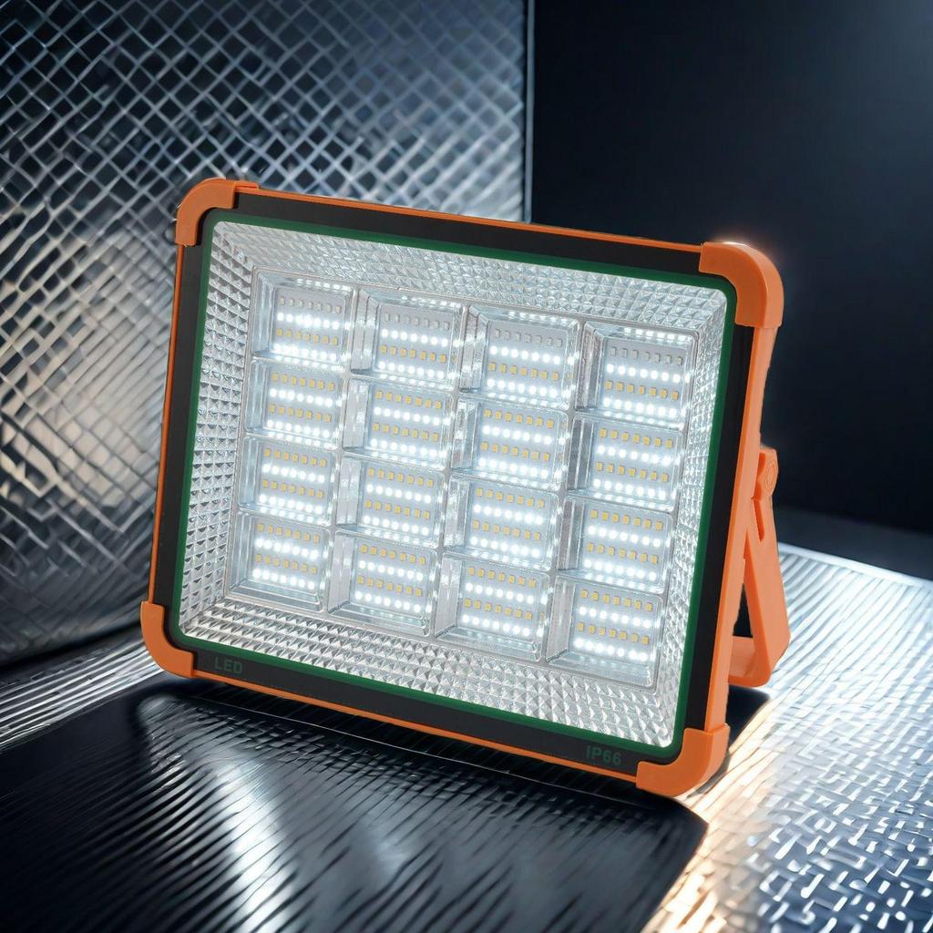 Solar-Powered LED Floodlight: Super Bright for Construction, Camping & Emergency Use