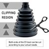 Upgrade 2PCS CV Boot CV Axle Boot Thickened Neoprene Rubber Material With 4 Stainless Steel Clamps & 6 Cable Ties Universal CV Joint Boot Fits Shaft