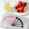 20Pcs Mini Fruit Forks Toothpicks Skewer Set For Kids Children Plastic Bow Food Picks For Bento Lunch Box Decorating Accessories