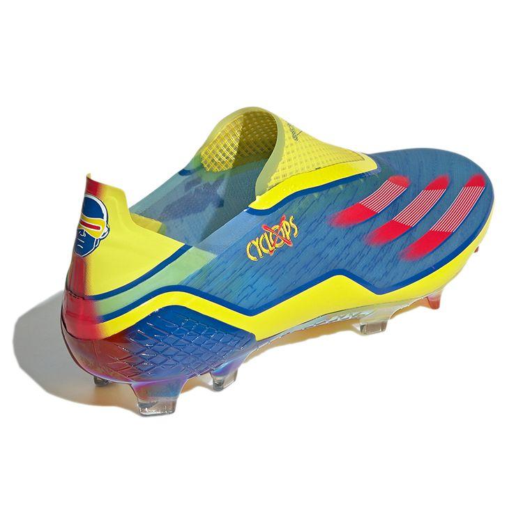 Marvel x adidas X Ghosted+ Schnürlos FG Cyclops Herren Sneaker Blau Lebhaft-Rot Leuchtend-Gelb FW6907