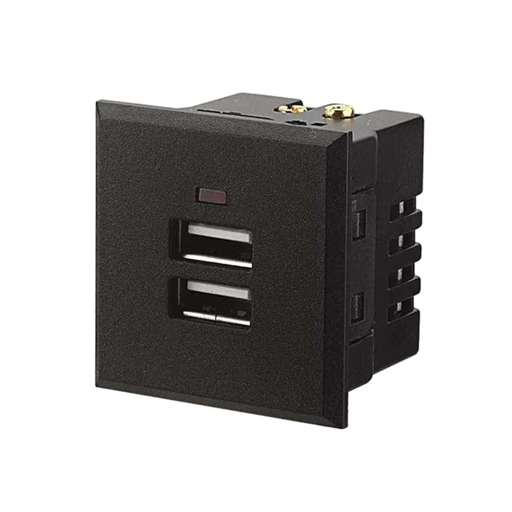 5V 2.1A Double USB Power Socket Embedded Double USB Desktop Receptacle Charging Power Panel Module Outlet Replacement