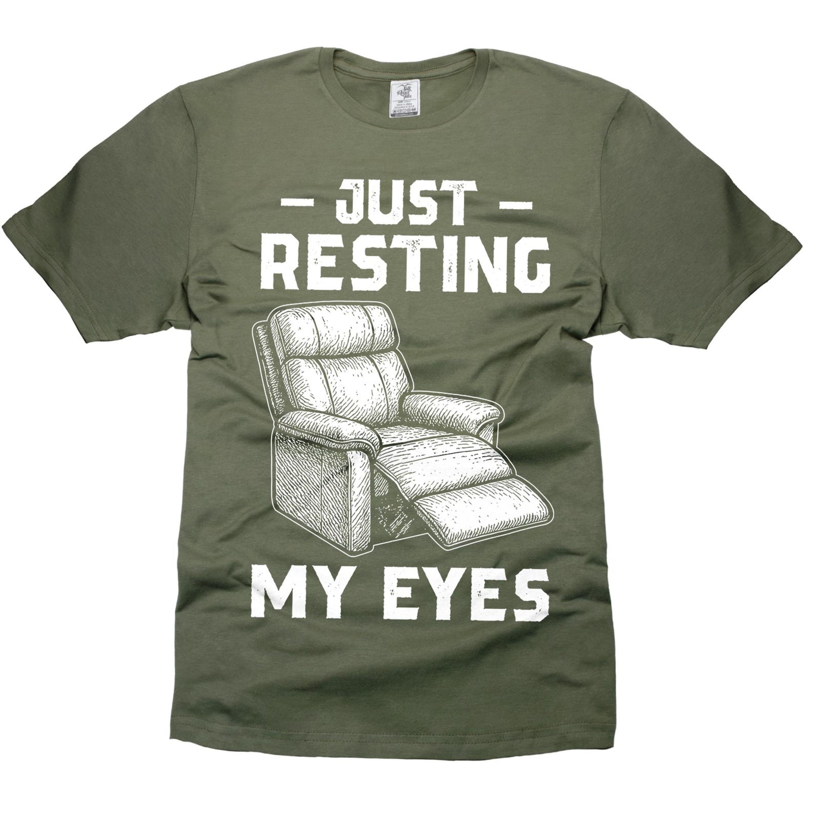 Resting My Eyes T-Shirt: Funny Nap Shirt, Dad Gift S