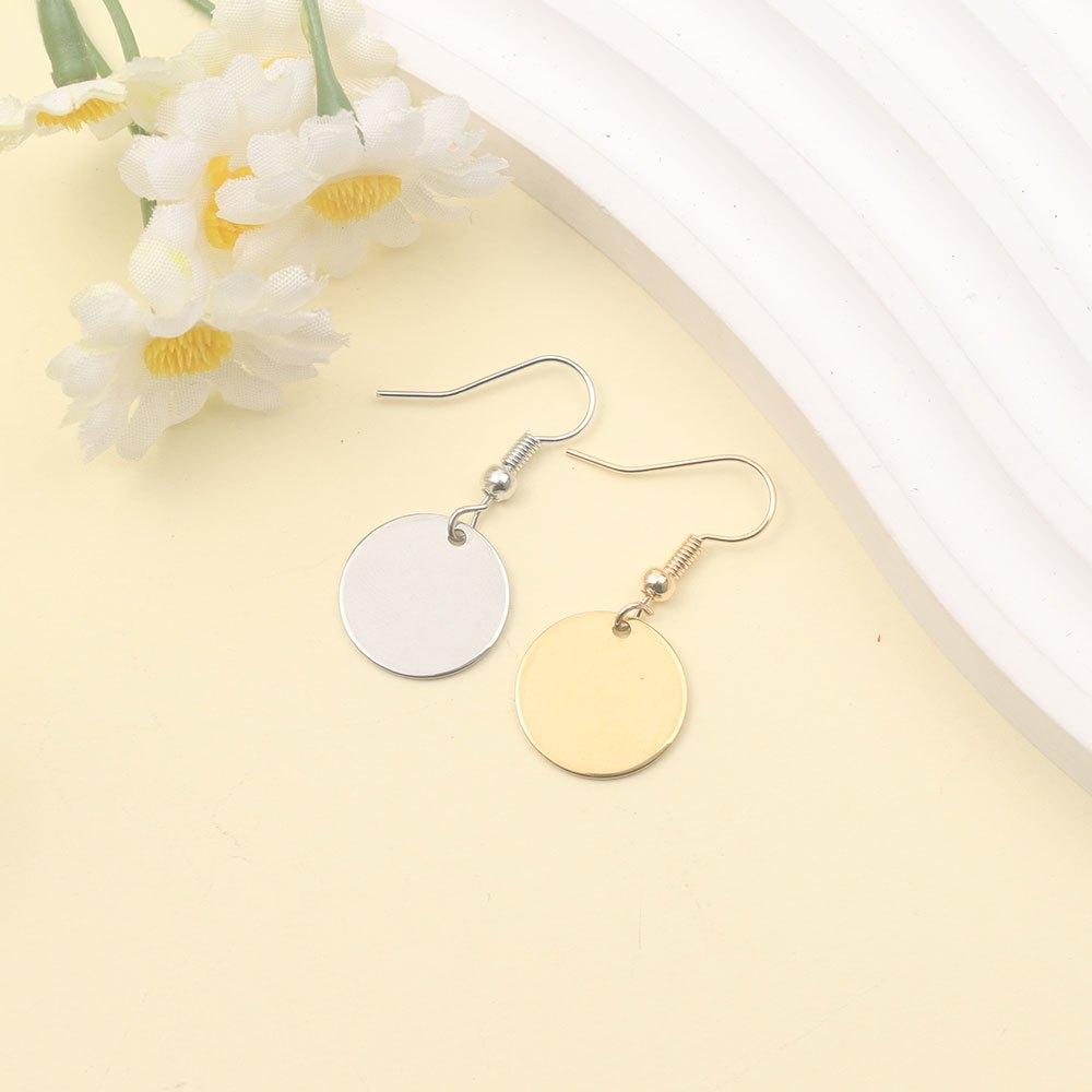 3/6/9pcs Alloy Material Circular Pendant, Geometric Shape Circular Cleaning Pendant DIY Bracelet Necklace Earrings Jewelry Making