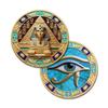 Double-Sided Ancient Egyptian Sphinx Horus Eye Commemorative Gold Coin Collection Hieroglyphic Historical Symbol Coin