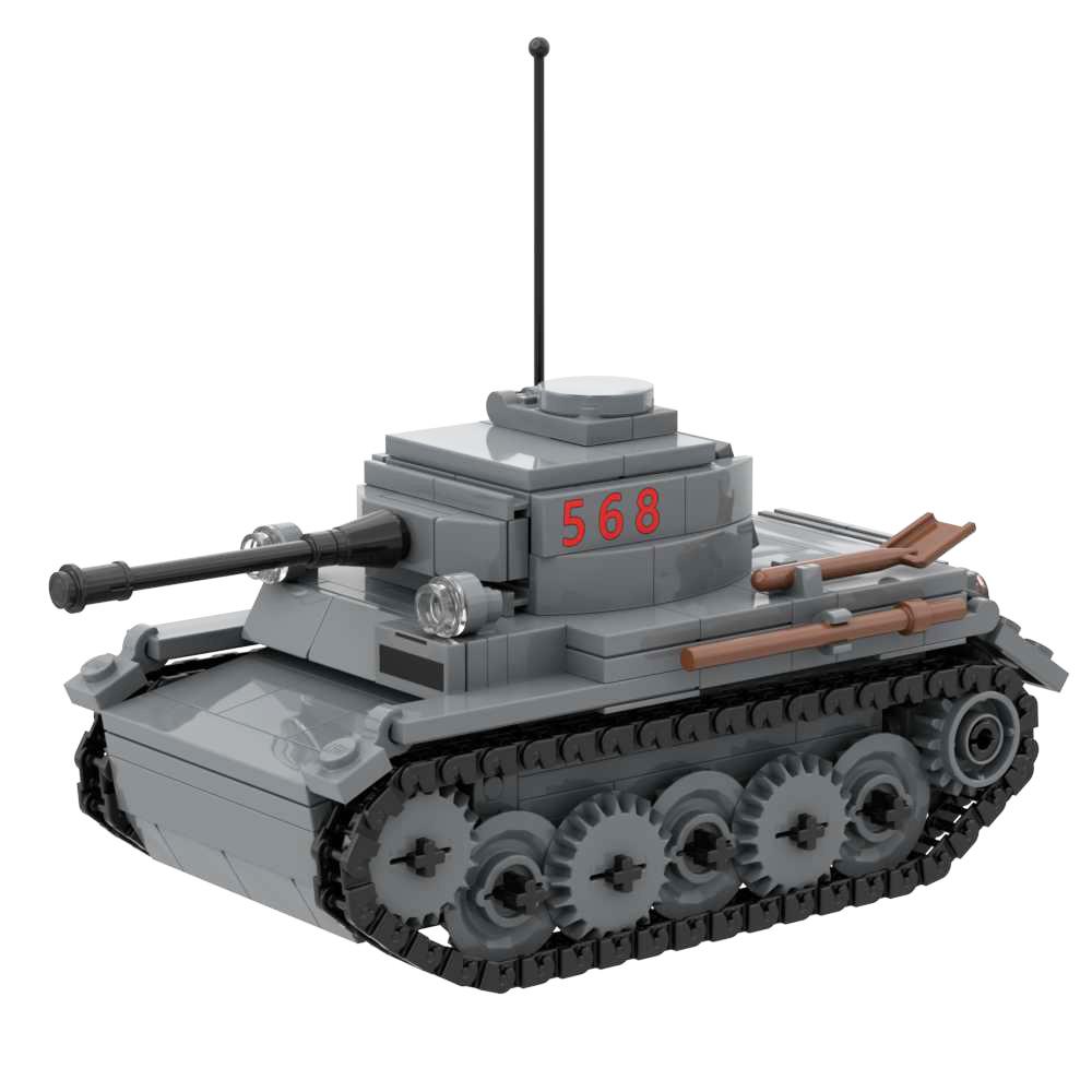 Druhá světová válka Německý tank Panzer I II III IV Flakpanzer MK103 Vojenská stavebnice Armádní kostky Sestavitelná sada Kompatibilní se značkami