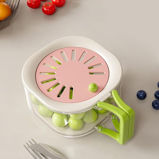 Drain Basket with Detachable Design Transparent Visible Stackable Multifunctional Drain Box Hollow Net Tray