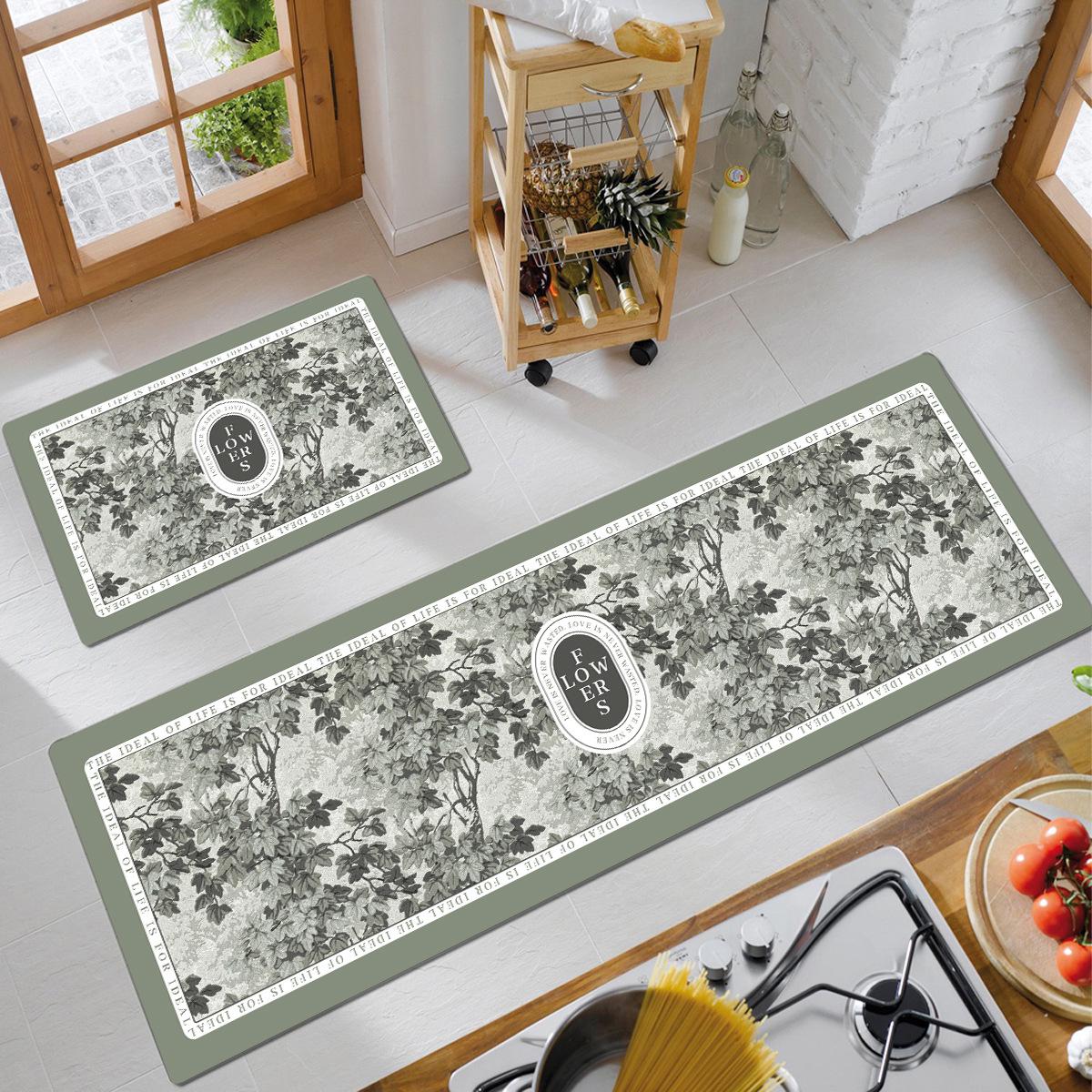 Американский ретро влаговпитывающий нескользящий кухонный коврик для пола 40cm x 60cm