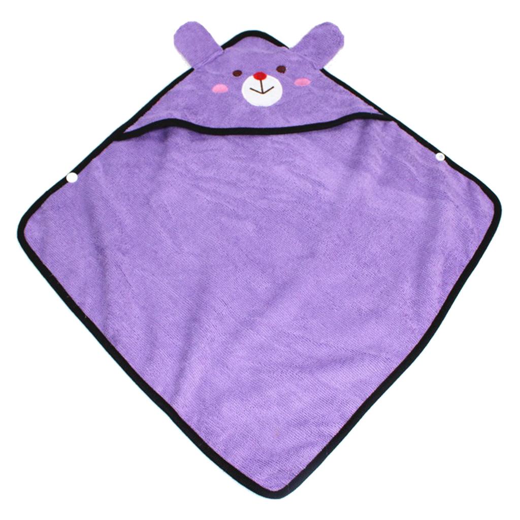 Pet Bathrobe Soft Strong Absorbent Fast Drying Hooded Microfiber Cat Dog Bath Towel for Teddy Puppy