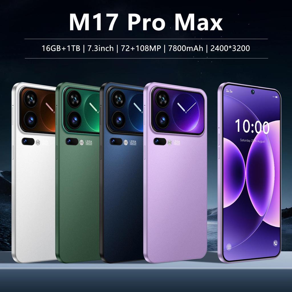Neues M17 Pro Max Handy: Großer Bildschirm, 3+16 GB, echtes 4G, Bestseller Smartphone-Modell