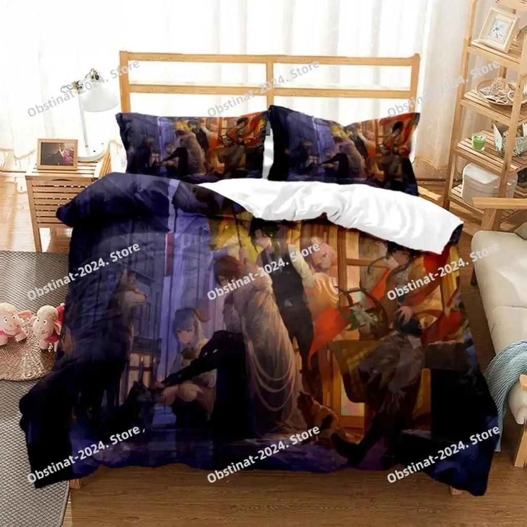 Anime Genshin Impact Animation Bedding Set Duvet Cover Full Queen King Size Pillowcase Bed Print Aldult Kid Bedroom Single Twin