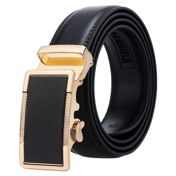High Quality Men Fashion Automatic Buckle Leather Luxury Belts Male Alloy Buckle Belts for Men Ceinture Homme Cinto