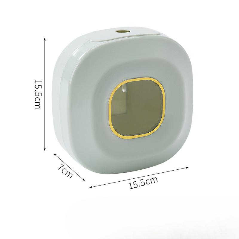 

Настенный пластиковый ящик для хранения, кухонная сумка для хранения, органайзер для ванной комнаты, органайзер для шапочки для душа, коробка для бахил для гостиной 15.5*7*15.5cm светло-зеленый