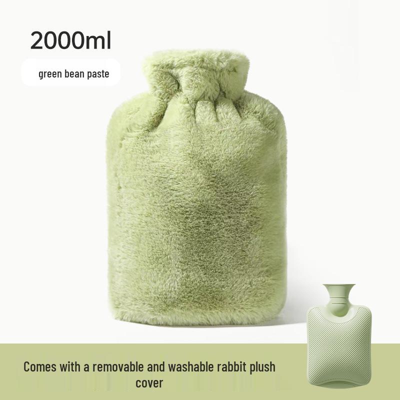 Thickened Cute Plush Hot Water Bottle - Old-Fashioned, Explosion-Proof Design for Warm Feet, Bed Heating, and Hot Compress Therapy