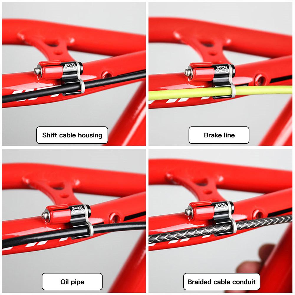 1PC Bike Aluminum Alloy Oil Pipe Cable Conversion Fixed Base Waterproof Dustproof Wire Core Guide Seat Bicycle Cable Routing Accessories