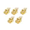 5pcs Retro Golden Flower Hair Forks Hairstyle Tools Wave Zinc Zinc Alloy Barrettes Pearl Side Clips  Banquet