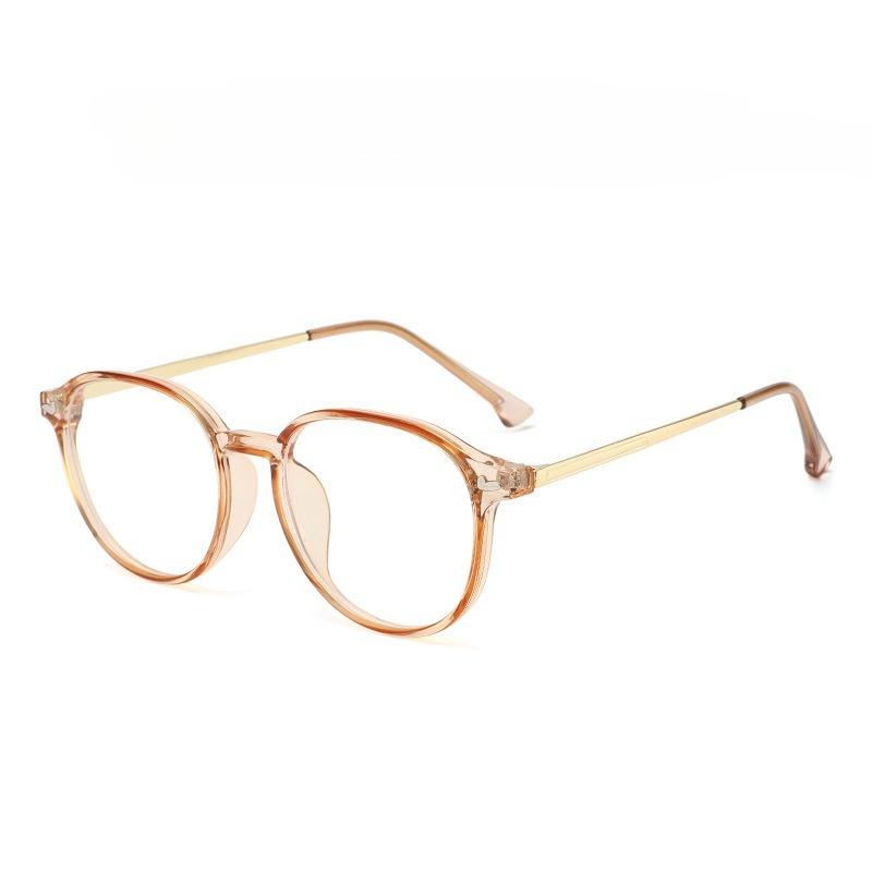 Women's INS Style Metal-Temple Presbyopia Glasses Ultra-Lightweight Round Frame Blue Light Blocking Reading Glasses 0 To +4.0