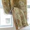 Floral Curtains for Bedroom, Semi Sheer Boho Living Room Window Curtains, Farmhouse Jacquard Drapes Decorative Window, 1 Panel