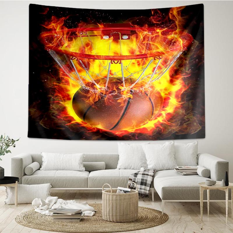 Basketball Pattern Background Tapestry Hanging for Bedroom,Livingroom, Playroom,Decor Art Room Wall Tapestry Holiday and Birthday Gifts