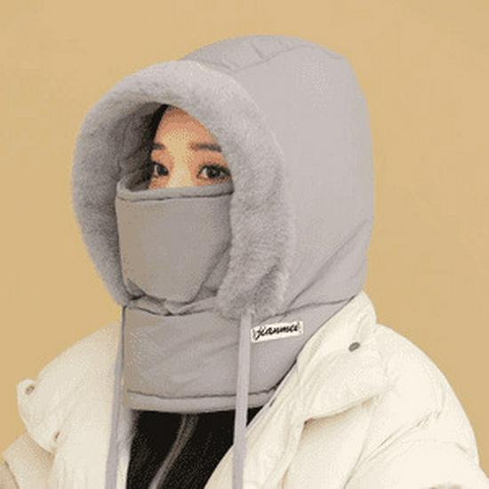 Winter Cycling Fleece Hat with Ear Protection and Face Mask