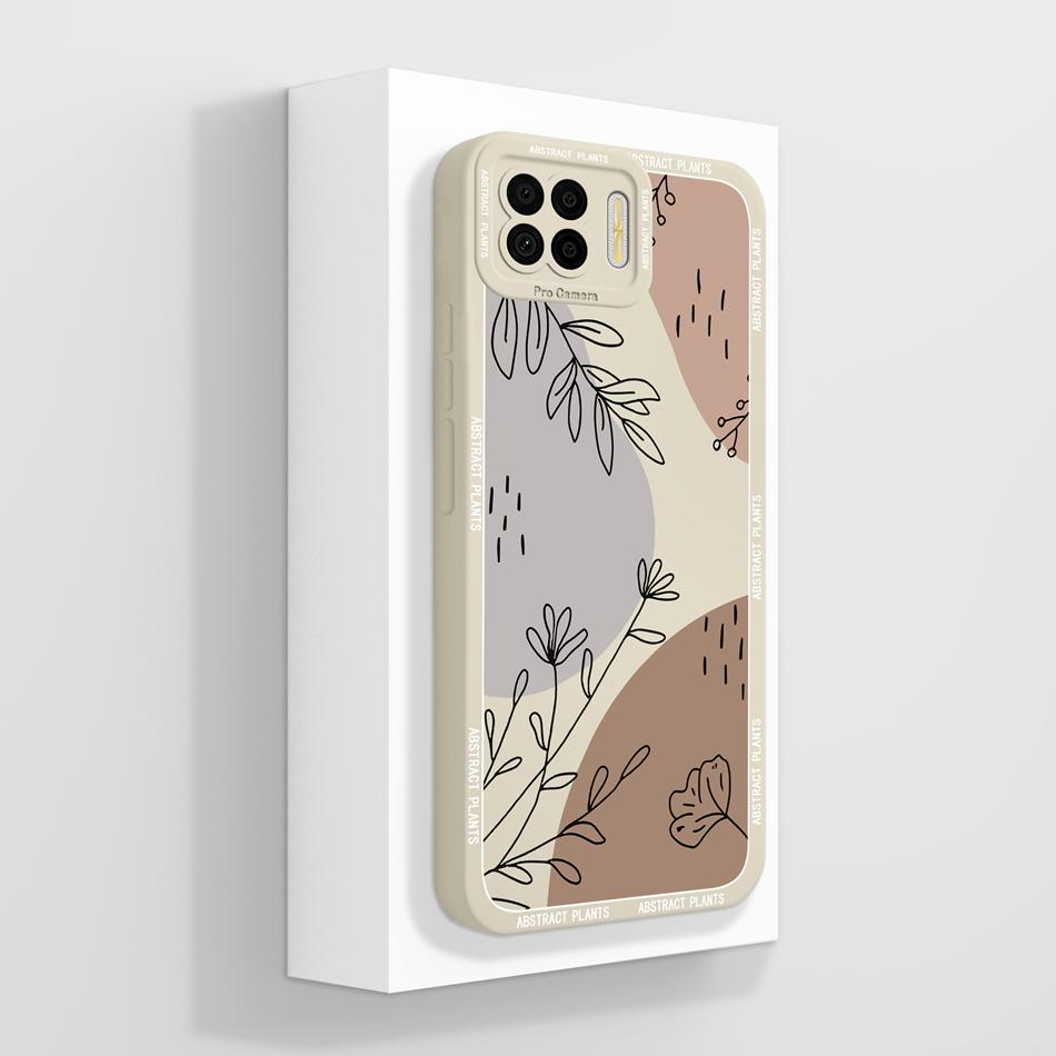

For Oppo Reno 4 Lite / Reno 4F Phone Case Simple Butterfly Camera Protection Back Cover Soft Liquid Silicone Anti Drop Bumper Oppo Reno 4 Lite